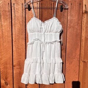Wild Fable White Ruffle Mini Dress